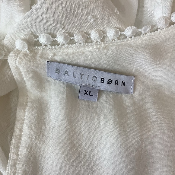 Baltic Born Rayna Deep V White Maxi Dress XL Wedding Boho Festival Fairy - Picture 10 of 12